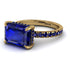 Emerald-Cut Sapphire Pavé Engagement Ring - Daphne No. 73