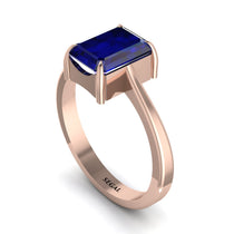 Emerald Cut Sapphire Solitaire Engagement Ring - Lana No. 14 image 1