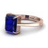 Emerald Cut Sapphire Solitaire Engagement Ring - Lana No. 14 image 3