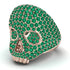 Emerald-Encrusted Skull Men's Fashion Ring - Jules No. 5 image 9