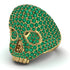 Emerald-Encrusted Skull Men's Fashion Ring - Jules No. 4 image 8