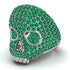 Emerald-Encrusted Skull Men's Fashion Ring - Jules No. 6