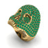 Emerald-Encrusted Skull Men's Fashion Ring - Jules No. 4 image 9