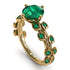 Kit Custom 22k Leaves All Around Emerald Ring - Sydney 2ct No. 190