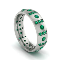 Emerald Gold Men's Wedding Ring - Zion No. 21 image 1