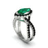 Emerald Marquise Split Shank Engagement Ring - Carly No. 36 image 1