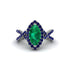 Emerald Marquise Split Shank Engagement Ring - Carly No. 66