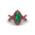 Emerald Marquise Split Shank Engagement Ring - Carly No. 50