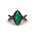Emerald Marquise Split Shank Engagement Ring - Carly No. 35