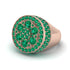 4.1ct Emerald Men's Cluster Pinky Ring - August No. 5