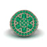 4.1ct Emerald Men's Cluster Pinky Ring - August No. 5 image 3
