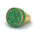 4.1ct Emerald Men's Cluster Pinky Ring - August No. 4