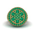 4.1ct Emerald Men's Cluster Pinky Ring - August No. 4 image 3