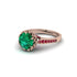Emerald Milgrain Engagement Ring - Yara No. 50
