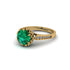 Emerald Milgrain Engagement Ring - Yara No. 4