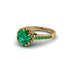 Emerald Milgrain Engagement Ring - Yara No. 19
