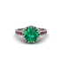 Emerald Milgrain Engagement Ring - Yara No. 51