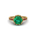 Emerald Milgrain Engagement Ring - Yara No. 49