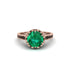 Emerald Milgrain Engagement Ring - Yara No. 35