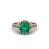 Emerald Milgrain Engagement Ring - Yara No. 5