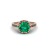 Emerald Milgrain Engagement Ring - Yara No. 20