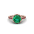 Emerald Milgrain Engagement Ring - Yara No. 50