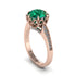 Emerald Milgrain Engagement Ring - Yara No. 5