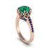 Emerald Milgrain Engagement Ring - Yara No. 65