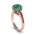 Emerald Milgrain Engagement Ring - Yara No. 50