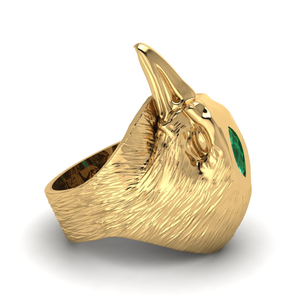 Emerald Raven Men's Fashion Ring - Maverick No. 4