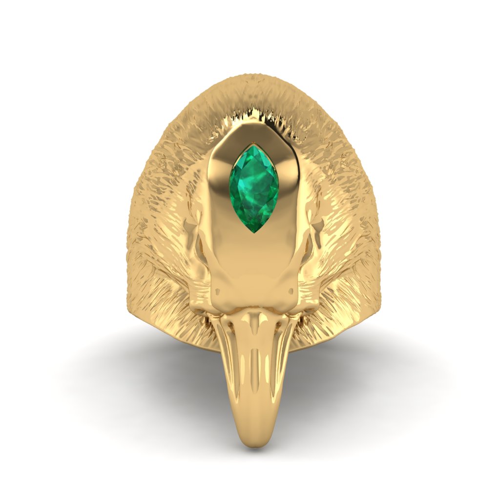 Emerald Raven Men's Fashion Ring - Maverick No. 4