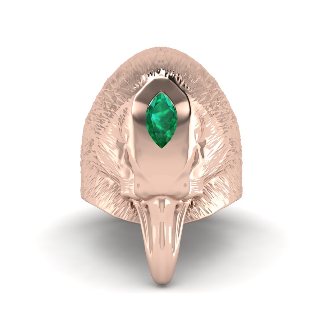 Emerald Raven Men's Fashion Ring - Maverick No. 5