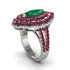 Emerald Three Layer Halo Marquise Ring - Destiny No. 51