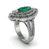 Emerald Three Layer Halo Marquise Ring - Destiny No. 6