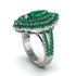 Emerald Three Layer Halo Marquise Ring - Destiny No. 21 image 2