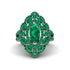 Emerald Three Layer Halo Marquise Ring - Destiny No. 21