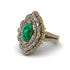 Emerald Three Layer Halo Marquise Ring - Destiny No. 4