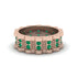 Emerald Wavy Gold Men's Wedding Ring - Joshua No. 5 image 2
