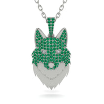 Emerald Wolf Spirit Pendant (4)