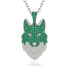 Emerald Wolf Spirit Pendant - Gabriel No. 18