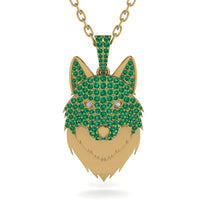 Emerald Wolf Spirit Pendant (2)