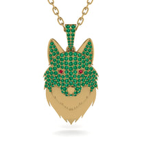 Emerald Wolf Spirit Pendant (18)