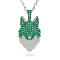 Emerald Wolf Spirit Pendant (8)