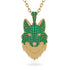 Emerald Wolf Spirit Pendant - Gabriel No. 16
