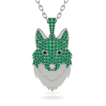 Emerald Wolf Spirit Pendant (16)