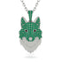 Emerald Wolf Spirit Pendant - Gabriel No. 24