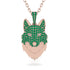 Emerald Wolf Spirit Pendant - Gabriel No. 17