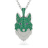 Emerald Wolf Spirit Pendant - Gabriel No. 30