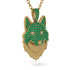 Emerald Wolf Spirit Pendant - Gabriel No. 16