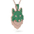 Emerald Wolf Spirit Pendant - Gabriel No. 17